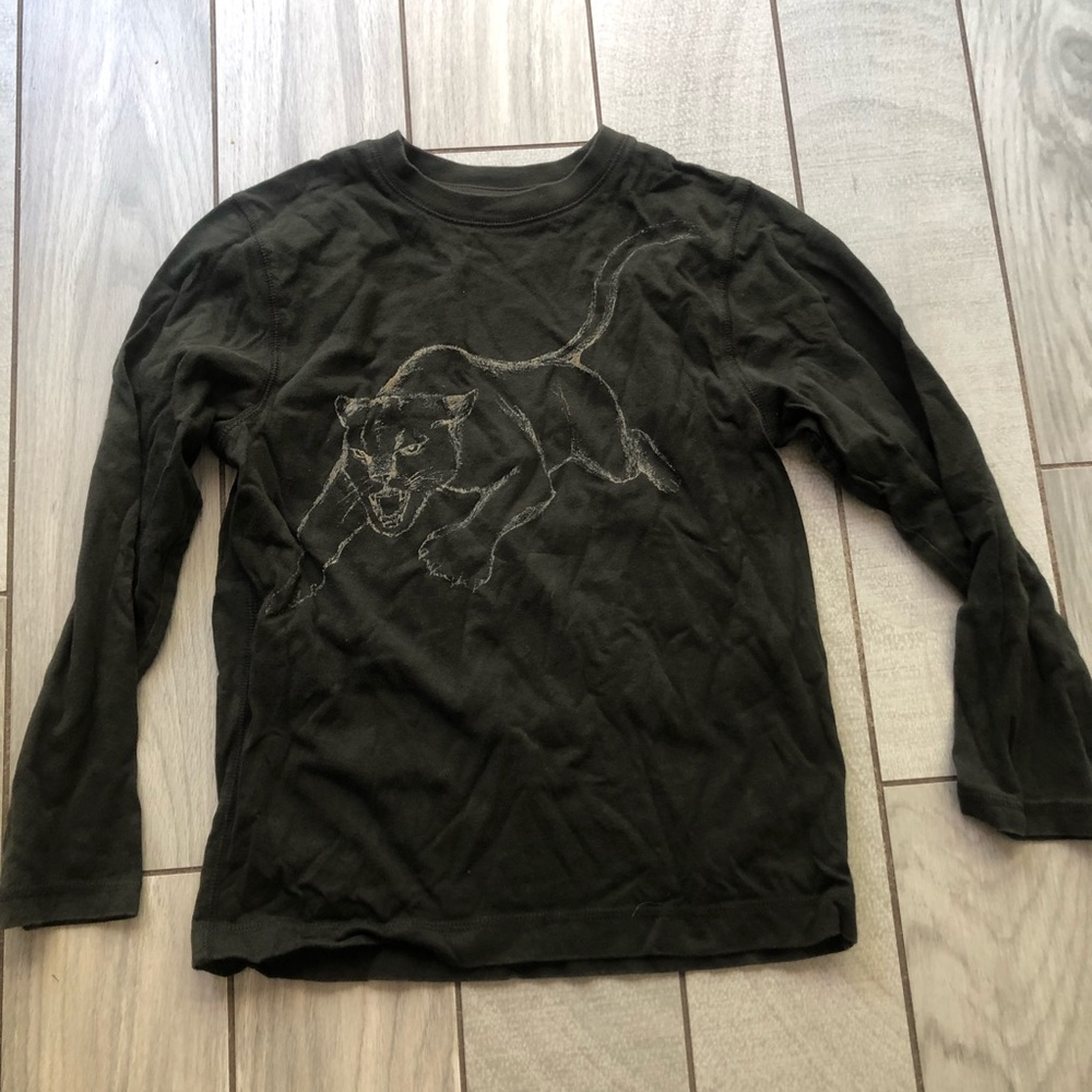 Gymboree boys brown jaguar long sleeve shirt 8